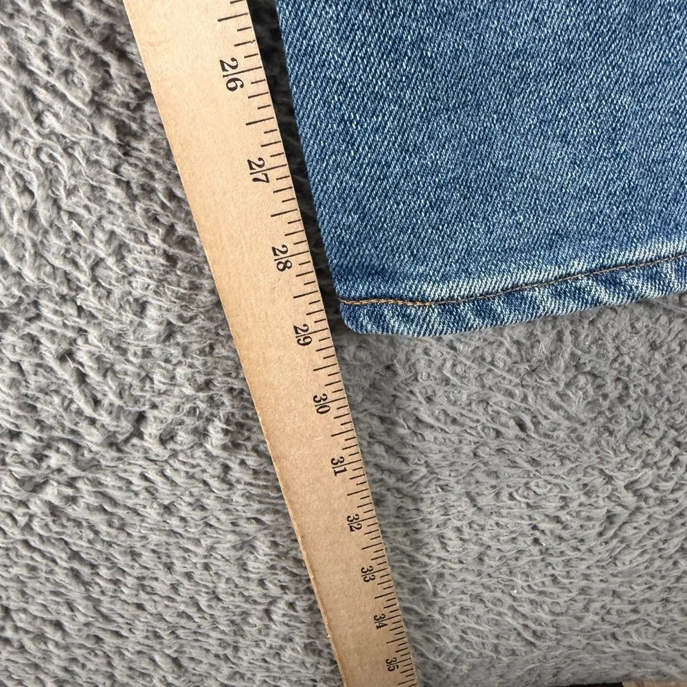 VTG Levi's 540 Flex Brown Tab Jeans Mens 38x29 Blue Denim Straight Workwear USA